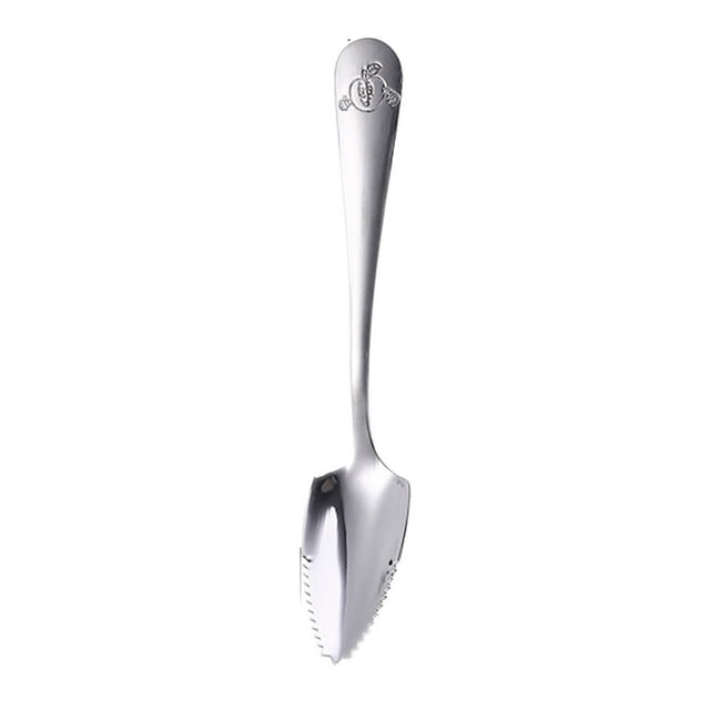 Serrated Stainless Steel Fruit Spoon Puree Tool for Babies Durable Maternity Feeding Tableware