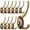 Antique Brass, variant on 32 Pack Black Coat Hooks Wall Mounted with 64 Screws Retro Double Hooks Utility Black Hooks for Coat, Scarf, Bag, Towel, Key, Cap, Cup, Hat