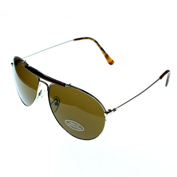 Mi Amore UV protection Aviator-Sunglasses Gold-Tone Frame/Brown Lens