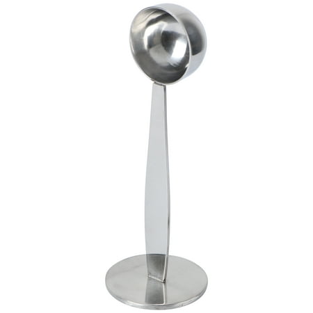 1pc 2-in-1 Stainless Steel Coffee Tamper with Spoon Professional Espresso Coffee Tamper for Cafe Home (Silver)