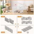 thumbnail image 4 of Freestanding retractable pet gate, four-panel folding indoor dog gate with support legs, adjustable width up to 48 inches, suitable for various doorways, puppy enclosure., 4 of 10