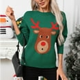 thumbnail image 6 of PFRNLF Ugly Christmas Sweaters for Women Trendy Long Sleeve Crewneck Sweater Christmas Elk Knit Tops, 6 of 8