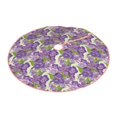 thumbnail image 2 of Bingfone Christmas Tree Skirt Mat Christmas Decoration Interior 48" -Violets Flowers, 2 of 6