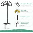 thumbnail image 6 of Garden Hose Holder,4 Spikes Water Hose Holder, Freestanding Hose Stand Made of Heavy Duty Steel for Outside Yard Lawn, 6 of 9