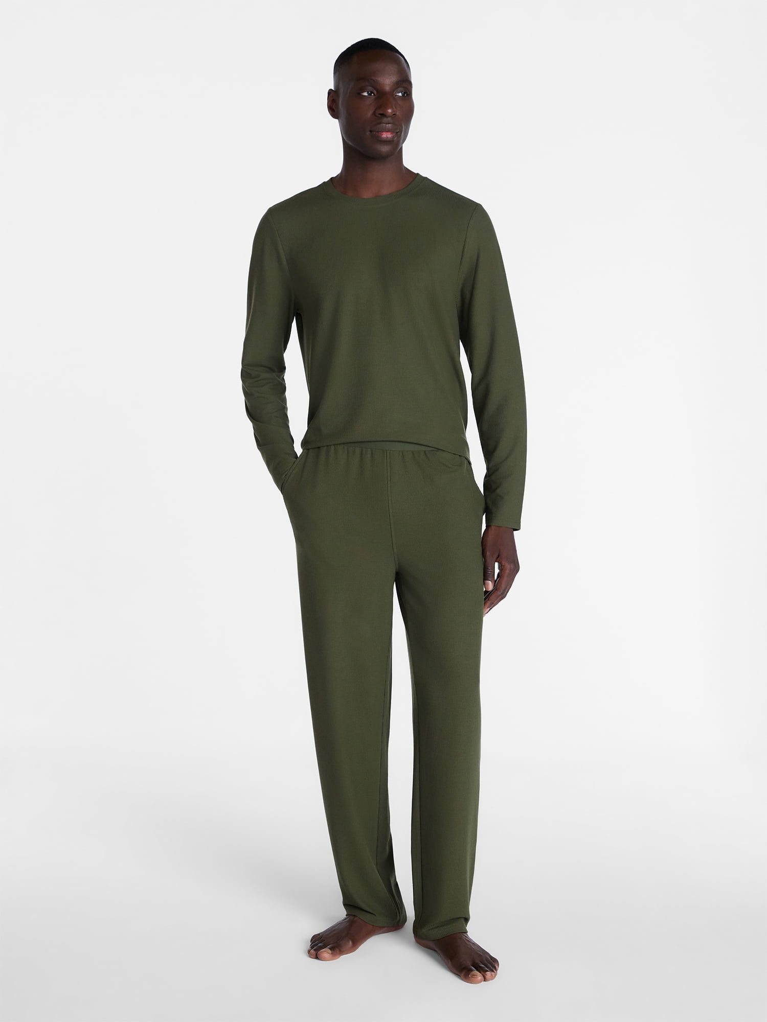 George Men's Waffle Knit Sleep Pants, Sizes XS-3XL