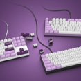 thumbnail image 2 of 189 Keys Double Shot White/Purple Keycaps, PBT Custom Keyboard Keycaps Full Set, XVX Profile Keycaps for Cherry Gateron MX Switches 60% 65% 75% 100% Mechanical Keyboard（only Keycaps), 2 of 6