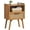 Tea Brown, variant on Rattan Nightstand, Side Table with Drawer Open Shelf, Cane Accent Bedside End Table with Solid Wood Legs, Mid Century Modern Night Stand for Bedroom, Dorm and Small Spaces (White)