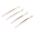 thumbnail image 1 of Eyelash Applicator Tool Set With Stainless Steel False Eyelash Scissors, Lash Tweezers For Eyelash Extensions - 6 Pcs DIY Set For Home Or Professional Use, 1 of 8
