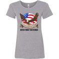 thumbnail image 3 of Inktastic Memorial Day Never Forget Our Heroes Bald Eagle Women's T-Shirt, 3 of 5
