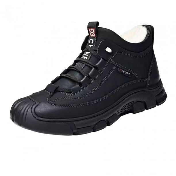 Botas de nieve de invierno para hombre, botas cortas de invierno para mochilero, deportes, senderismo Negro Talla 39 Yuyangstore Botas de nieve de invierno