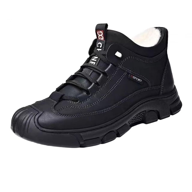 Botas de nieve de invierno para hombre, botas cortas de invierno para mochilero, deportes, senderismo Negro Talla 41 Yuyangstore Botas de nieve de invierno