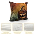thumbnail image 4 of YINGXI  Throw Pillow Covers Evil Halloween Pumpkin Decor Square Cushion Pillows Cover for Men Women for Couch Bedroom Sofa 18x18in, 4 of 5