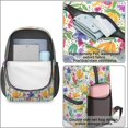 thumbnail image 4 of Pioneer Flower Floral Print Pattern 17" School Backpacks for Teens,Waterproof Oxford Fabric,S-Shape Padded Straps for School,Travel,Hiking,Camping, 4 of 5