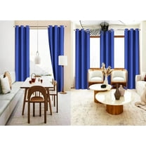 100% Blackout Adam 2 piece panels 84 inch length room darkening grommet top window drapes for living room royal blue solid color for bedroom home décor