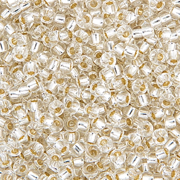 Miyuki Seed Bead 11/0 - Crystal Silver Lined DB0001 250Gms Bulk Bag of Japanese Glass Beads