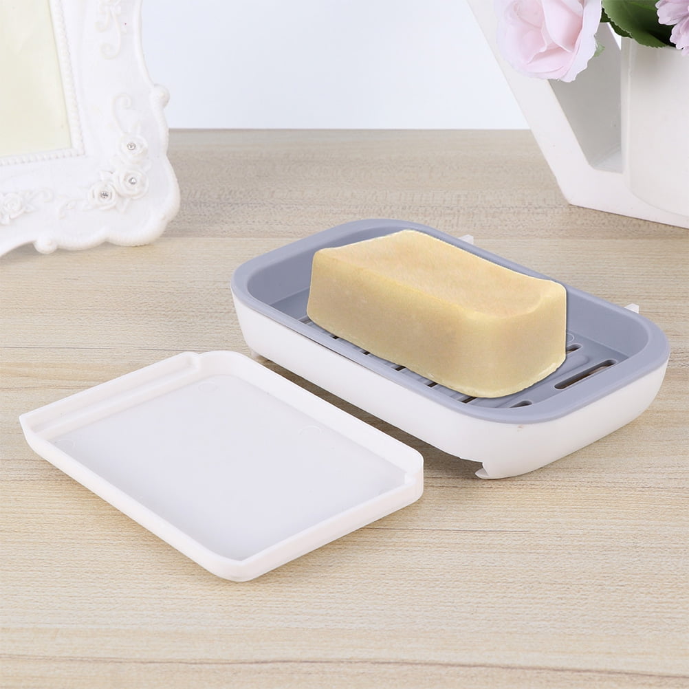 FOMIYES 2 Pcs Plastic Soap Holder for Shower ABS Soap Storage General Users Rectangular