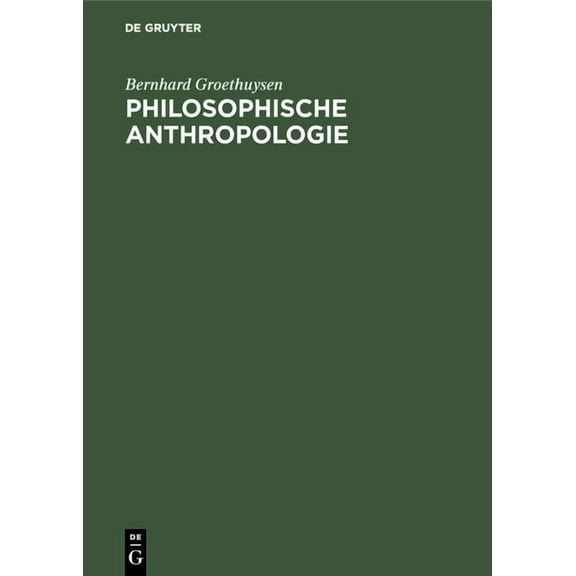 Philosophische Anthropologie, (Hardcover)