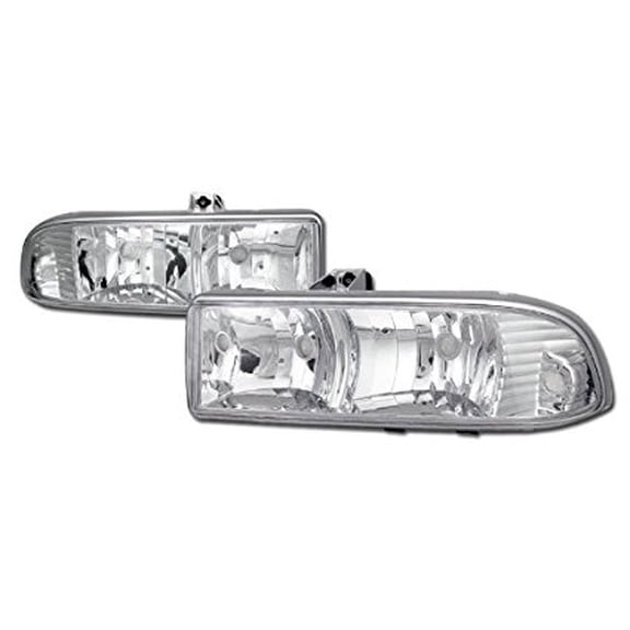 Topline Autopart Crystal Chrome Clear Head Lights Lamp Left Right K2 98-04 Chevy S10 Blazer/Truck