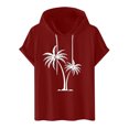 thumbnail image 4 of Camiseta Deportiva de Manga Corta de la Blusa de los Hombres Casual de la Moda Sólida con Capucha, Top Casual para Al Aire Libre, 4 of 7