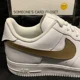 thumbnail image 3 of Ni&ke Air Force 1 Low White (Capezio Tan Custom Painted Swoosh) SC-#17W, 3 of 6
