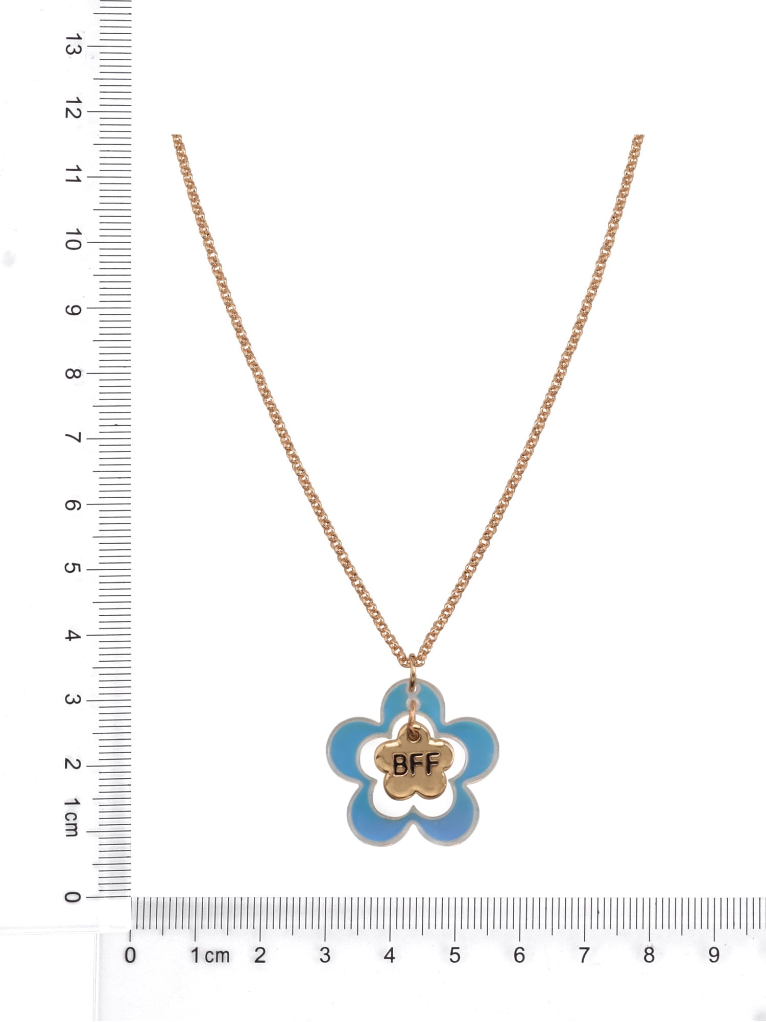 Wonder Nation Female Gold Tone Trio Flower BFF Necklace Set