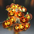 thumbnail image 4 of Coofit Halloween String Lumière Citrouille 10 LEDs Patio String Lumière Vacances String Lumière, 4 of 9