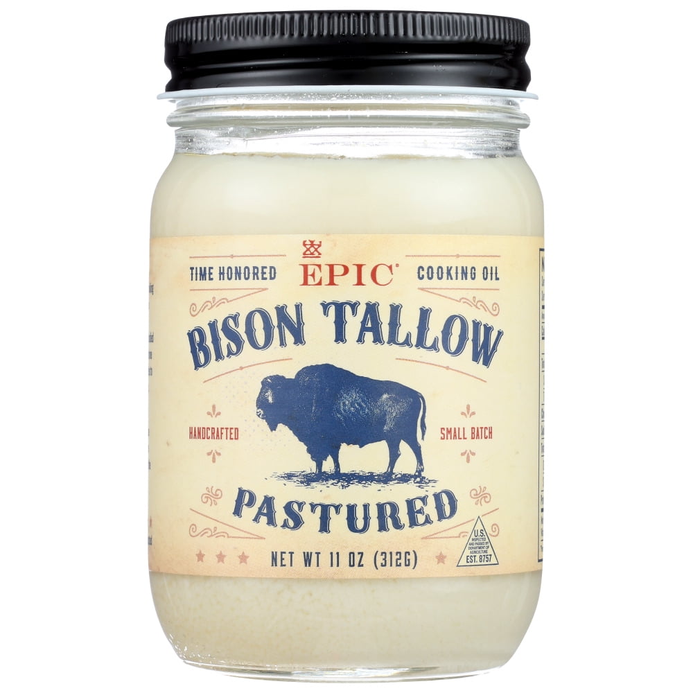 Epic Bison Tallow Pastured Cooking Oil, 11 Oz.