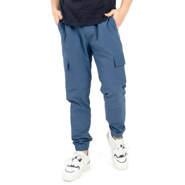 Pantalón Para Hombre Jogger Cargo De Nylon Quarry Color Azul