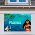 thumbnail image 5 of Moana's happy birthday! A vibrant polyester party banner with castles, cars and holiday decorations for indoor/outdoor celebrations, indoor and outdoor banners | Colorful birthday theme, 5 of 9