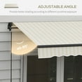 thumbnail image 4 of Outsunny Patio Retractable Awning 98.5" x 78.75" Beige & White Rectangle Shelter, 4 of 9