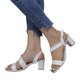 thumbnail image 3 of WILLBEST Sandalias De Tacón Alto Para Mujer, Sandalias De Verano De Talla Grande Con Hebilla Plana Y Tacón Grueso Para Mujer, 3 of 9