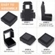thumbnail image 4 of Paquete de 24 cajas de papel kraft negro con ventana transparente, de 7,4 x 7,4 x 3 cm (2,9 x 2,9 x 1,2 pulgadas). Caja de regalo ideal para aniversarios, cumpleaños, bodas y graduaciones., 4 of 6
