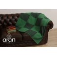 thumbnail image 4 of Aran Irish Patchwork Blanket 100% Premium Merino Wool Knitted Throw 66"x42" Made in Ireland by Aran Woollen Mills, 4 of 5