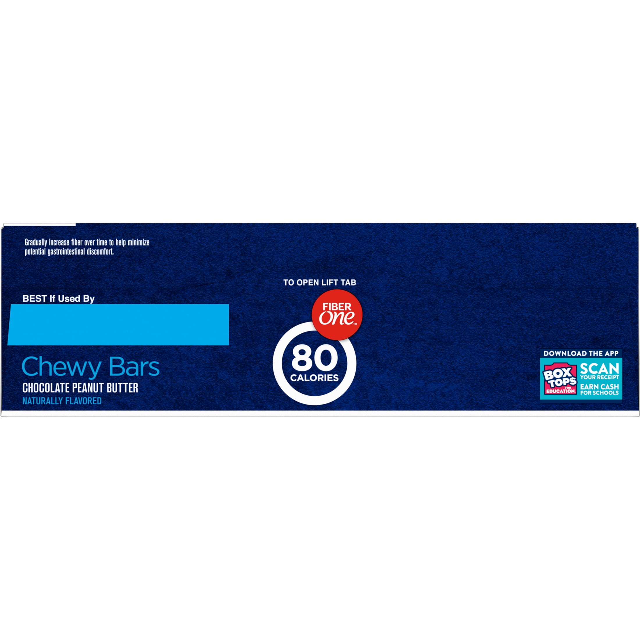 (2 pack) Fiber One 80 Calorie Chewy Bars, Chocolate Peanut Butter, Snack Bars Value Pack, 10 Ct, 8.2 oz