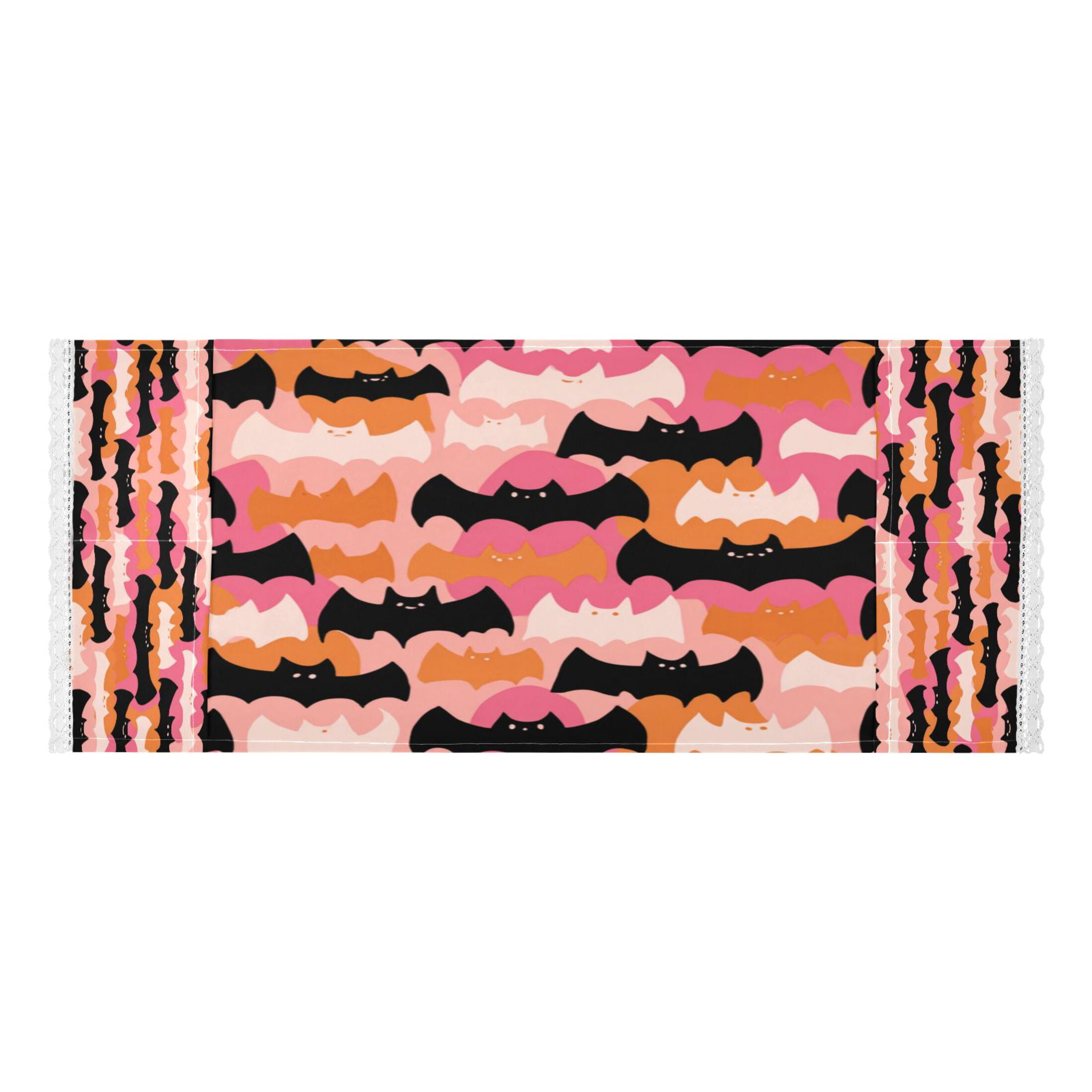 Dustproof Washing Machine Cloth Washer and Dryer Top Covers, Fridge Dust Cover, With Storage Bags Orange and Black Bats