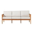 thumbnail image 2 of Modern Outdoor Solid Wood Spindle Style Triple Lounge - Natural, 2 of 5