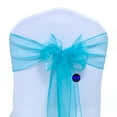 thumbnail image 2 of mds Pack of 50 Organza Chair Sash Bow Sashes for Wedding Decoration -Light Teal, 2 of 7