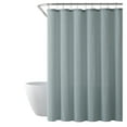 thumbnail image 2 of Saro Lifestyle Solid Color Shower Curtain With Stitched Line Design Aqua, 2 of 5