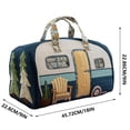 thumbnail image 2 of Printed Travel Duffel Bag, Large Capacity Overnight Bag With Shoulder Strap And Easy Carry Handles, Lightweight Weekend Tote Organizer, For Road Trips Travel Sports, 2 of 8
