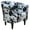 Black-White, variant on Pemberley Row Fabric Brown/White Club Chair Rectangular Padded Seat 32"H x 30.5"W x 27.5"D