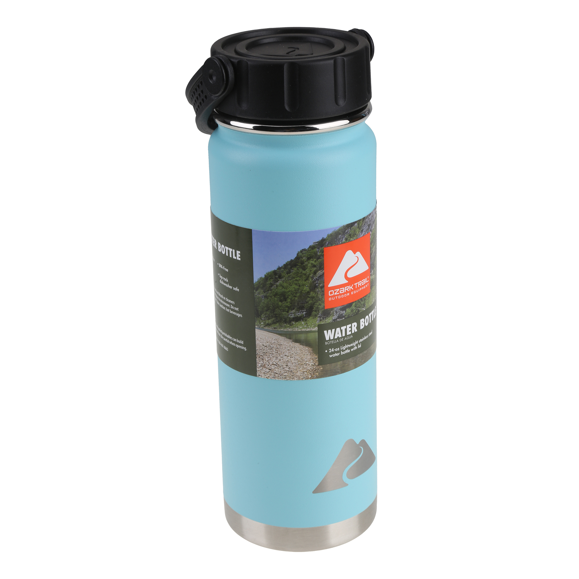 Ozark Trail 24 Oz Spearmint Light Weight Stainless Steel Water Bottle 