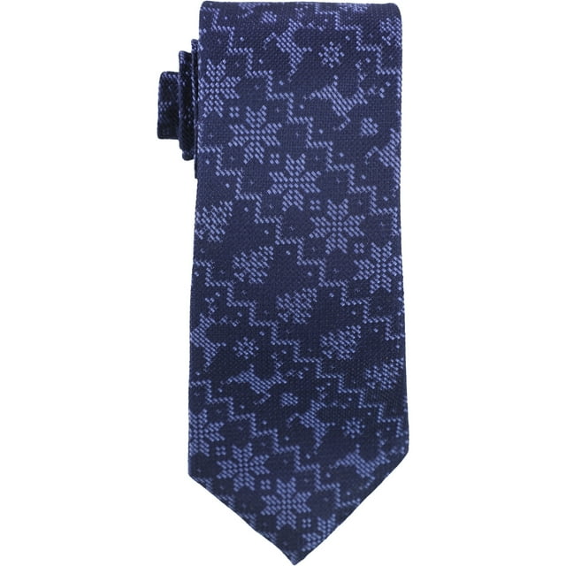 Tommy Hilfiger Cravate Auto-Nouée Flocon de Neige pour Hommes, Bleu, Taille Unique