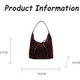 thumbnail image 3 of SPEKSEE Suede Shoulder Bag with Bow Y2K Slouchy Hobo Handag Soft Vintage Underarm Purse Retro Trendy Minimalist Spacious Fall Large, 3 of 9