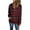 Red, variant on Jinhomg Quarter Zip Sweatshirt for Women Thermal Comfy Flannel Plaid Print Pullovers Fall Winter Casual Long Sleeve Drawstring Hoodies with Zipper Kangaroo Pocket Red XL
