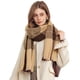 thumbnail image 1 of Bufanda cálida tipo manta para mujer, bufanda para el cuello, bufanda de invierno, chal de tartán con borlas de gran tamaño, pashmina a cuadros acogedora, 1 of 6