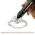 thumbnail image 7 of 1 1/10 ct. t.w Center 6.5MM Round Cut Lab Created Moissanite Diamond Solitaire Floral Flower Engagement Rings In 14K Solid White Gold (G-H Color, VVS1 Clarity, 1.10 Cttw)-8.5, 7 of 7