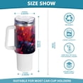 thumbnail image 3 of Fox Flowers Floral 40 oz Tumbler with Handle Insulated&nbsp;Travel Mug&nbsp;Lid Straw Leak Proof Steel Vacuum Water Bottles Glasses Fits in Car Cup Holder, 3 of 7
