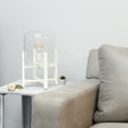 thumbnail image 5 of Simple Designs White Wood Mounted Table Lamp with Glass Cylinder Shade, 5 of 6