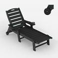 thumbnail image 1 of Chaise Longue de Patio en HDPE à 5 Positions avec Porte-Gobelet et Roues, Fauteuil Inclinable d'Extérieur Robuste pour Piscine et Cour Arrière, 1 of 8