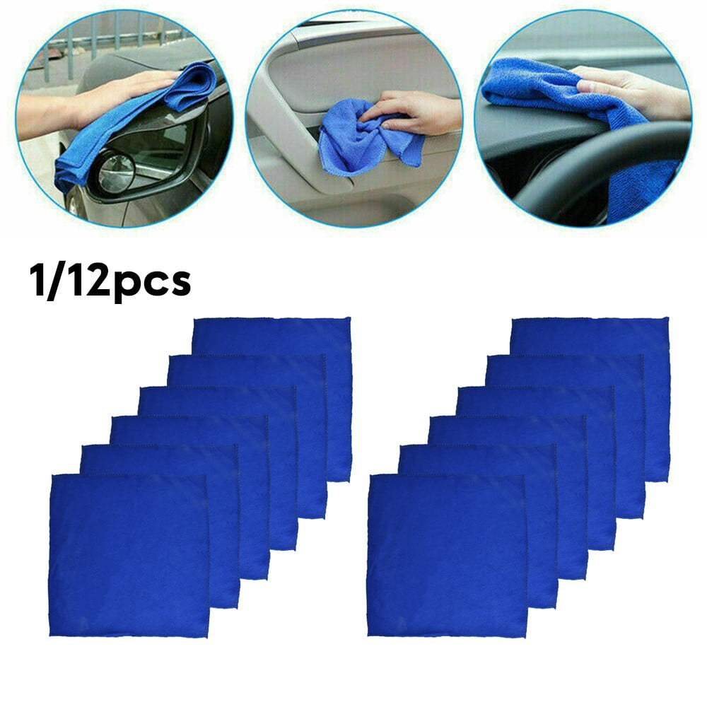 25*25cm Microfiber Cleaning Cloth Towel No-Scratch Rag Car Polishing Detailing 